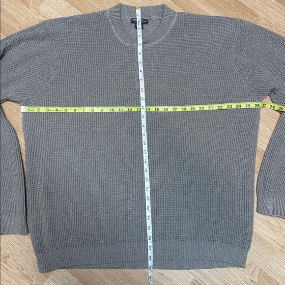 EDDIE BAUER 3XL Beige Cotton Knit Henley Sweater Classic Big Tall - Picture 2 of 7